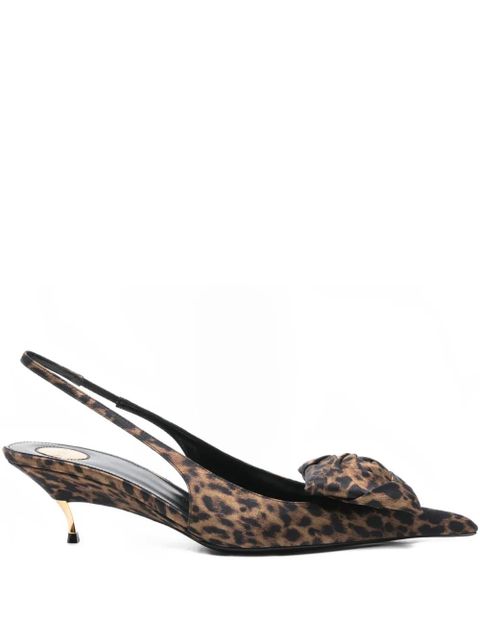 Saint Laurent 50mm Dakota bow-detail mules - Brown - zdjęcie produktu nr 1