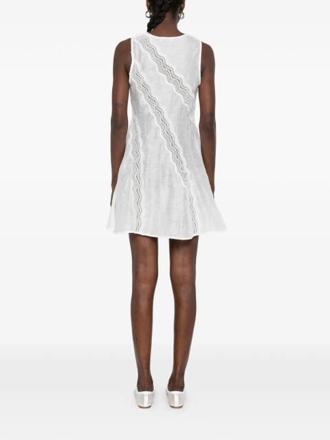 SANDRO Blandine lace-band mini dress - White