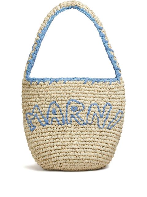 Marni crochet-embroidered shoulder bag - Neutrals - zdjęcie produktu nr 1