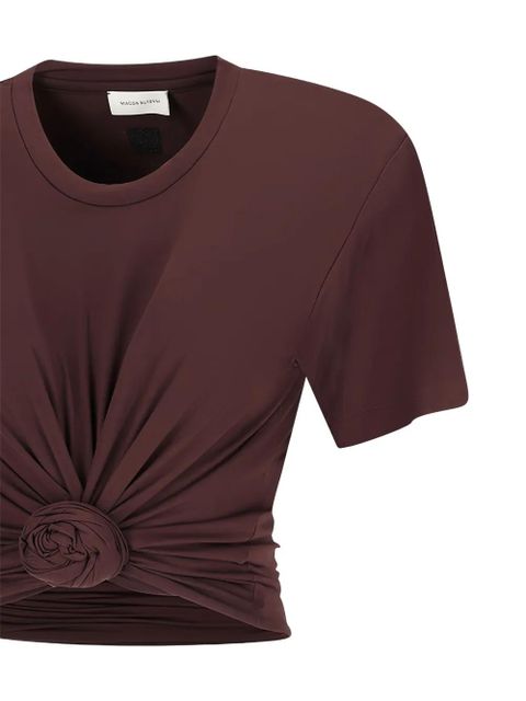 Magda Butrym knotted T-shirt - Brown - zdjęcie produktu nr 2
