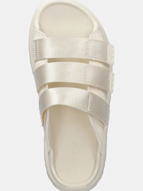 UGG klapki Goldenglow Slide damskie kolor beżowy na platformie 1167430-JSM