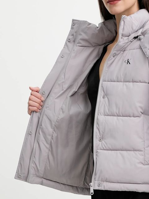 Calvin Klein Jeans kurtka kolor szary zimowa LV047D513G