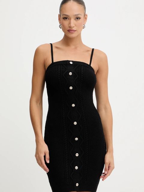 Guess sukienka DAPHNE kolor czarny mini dopasowana W5BK61 Z2ZK2 - zdjęcie produktu nr 2