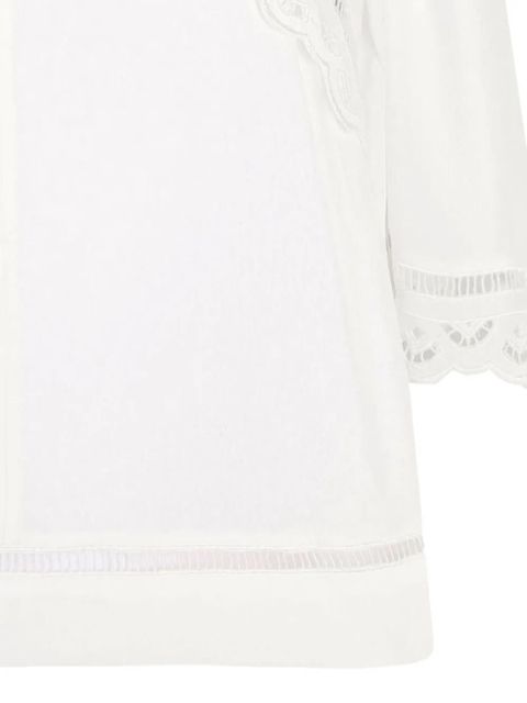 ISABEL MARANT embroidered lace-trimmed blouse - White - zdjęcie produktu nr 2