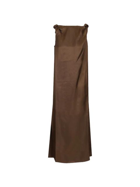 LouLou de Saison Moun knotted draped dress - Brown - zdjęcie produktu nr 1