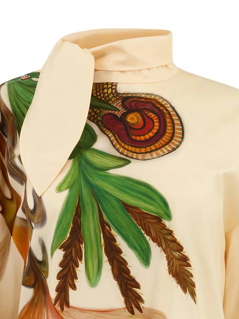 Ulla Johnson floral-print tie blouse - Neutrals - zdjęcie produktu nr 2