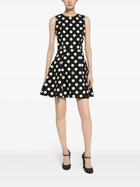 Dolce & Gabbana polka-dot cotton minidress - Black - zdjęcie produktu nr 2