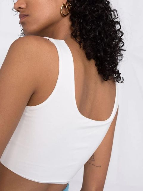 MANURÍ Miss Jane sleeveless cropped top - White