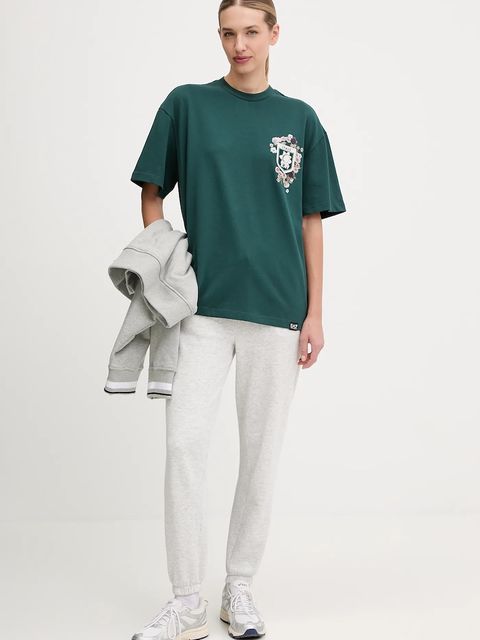 EA7 Emporio Armani t-shirt bawełniany damski kolor zielony AF16720.7X000141