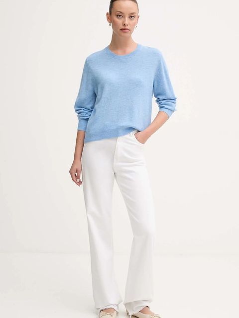 United Colors of Benetton sweter wełniany damski kolor niebieski lekki 1002D10BG - zdjęcie produktu nr 2