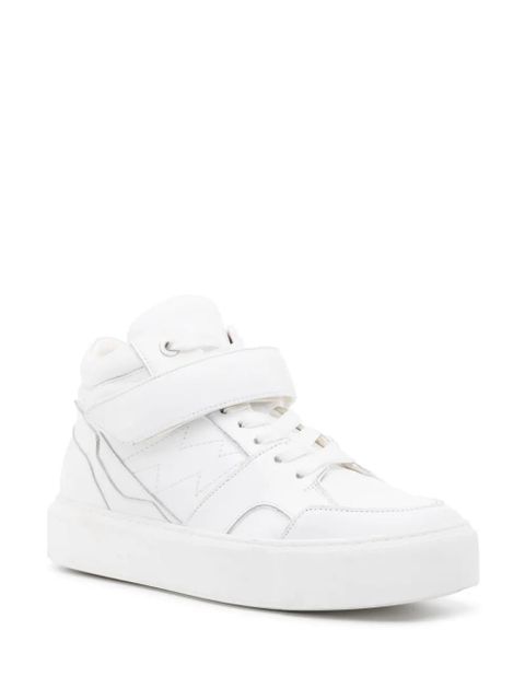 Zadig&Voltaire Flash mid-top flatform sneakers - White