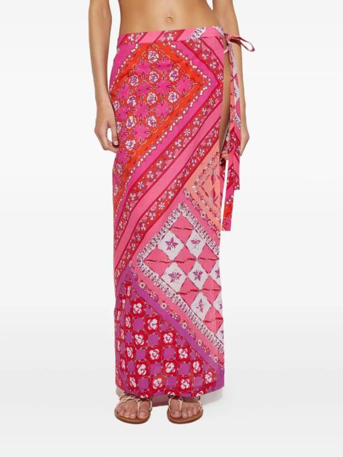 PUCCI patchwork wrap midi skirt - Pink - zdjęcie produktu nr 2