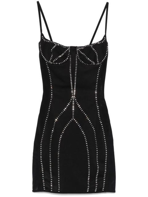 The Attico spaghetti-strap mini dress - Black - zdjęcie produktu nr 1