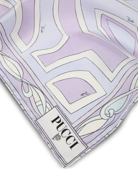 PUCCI Labirinto-print silk scarf - Purple - zdjęcie produktu nr 2