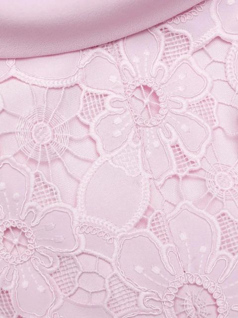 Self-Portrait floral lace midi dress - Pink