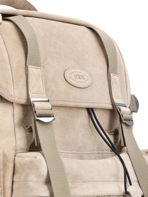 Tod's shearling trim backpack - Neutrals