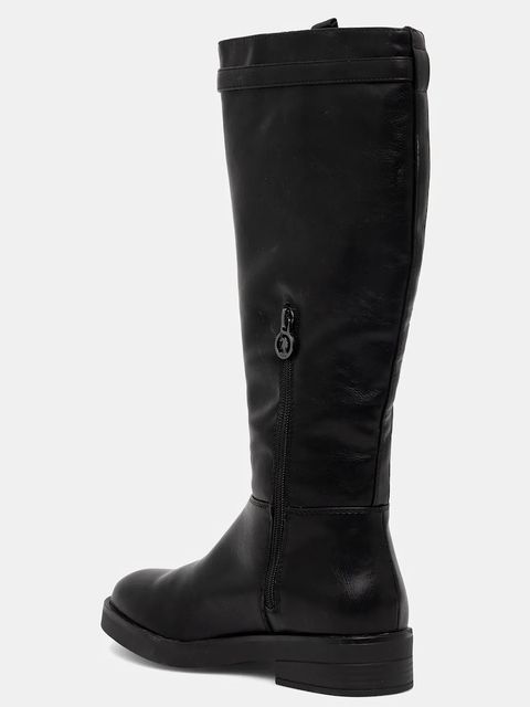 U.S. Polo Assn. kozaki YLENIA001 damskie kolor czarny na płaskim obcasie YLENIA001W/EY1