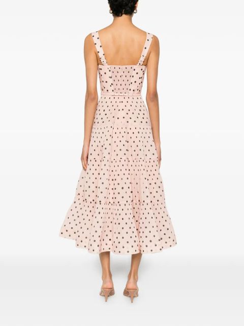 ZIMMERMANN polka-dot-pattern midi dress - Pink