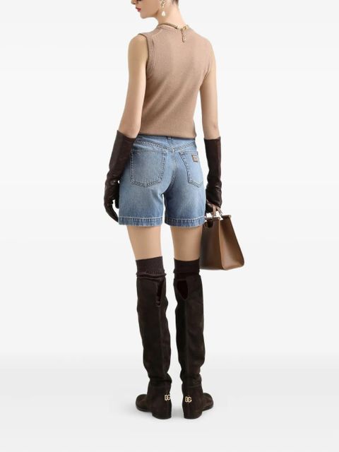 Dolce & Gabbana round-neck sleeveless top - Brown