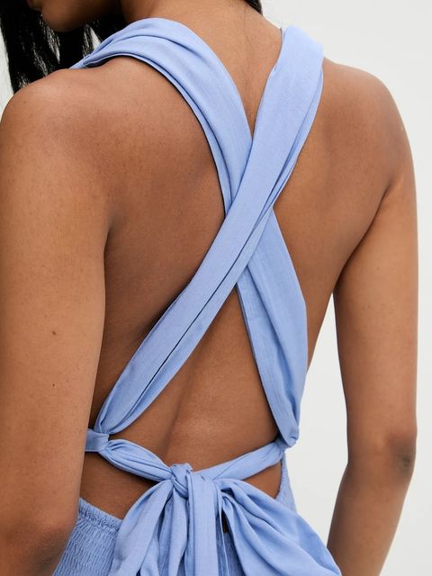 Answear.LAB sukienka kolor niebieski maxi rozkloszowana - zdjęcie produktu nr 2