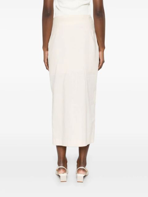 SANDRO long-slit skirt - Neutrals