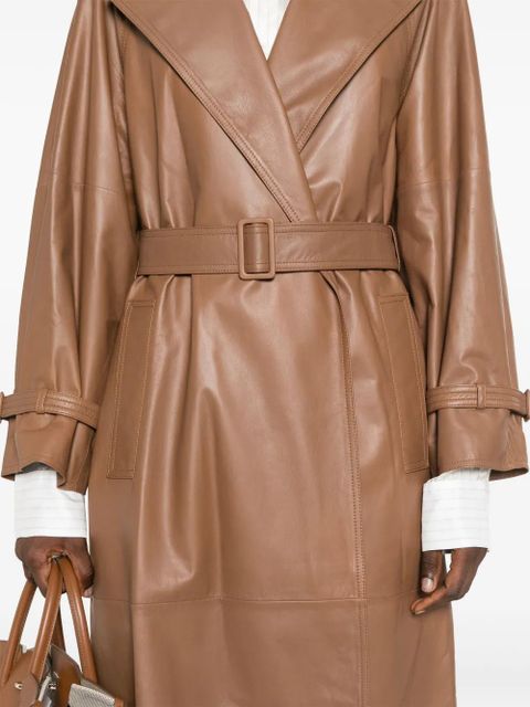 Max Mara Ande leather trench coat - Brown