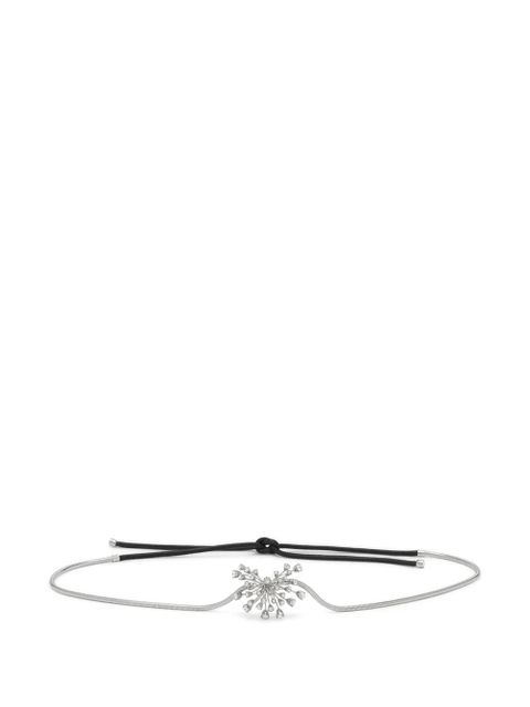 Lanvin crystal-embellished skinny belt - Silver - zdjęcie produktu nr 1