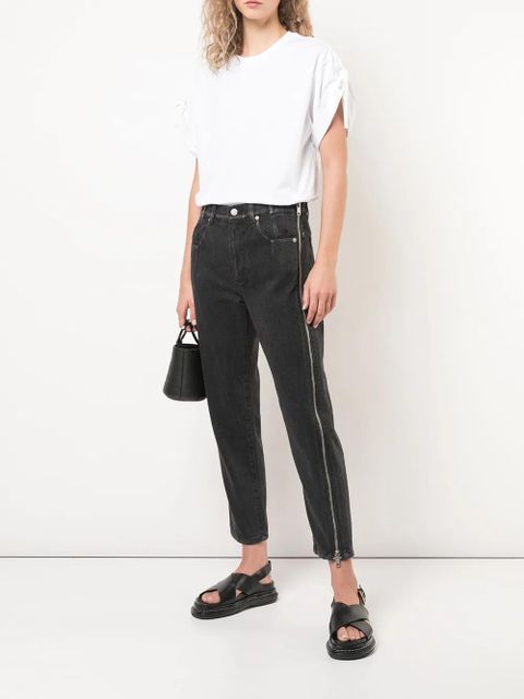 3.1 Phillip Lim zip-detail cropped jeans - Black - zdjęcie produktu nr 2