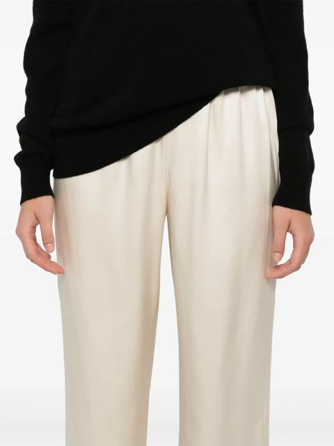ANINE BING straight-leg silk trousers - Neutrals