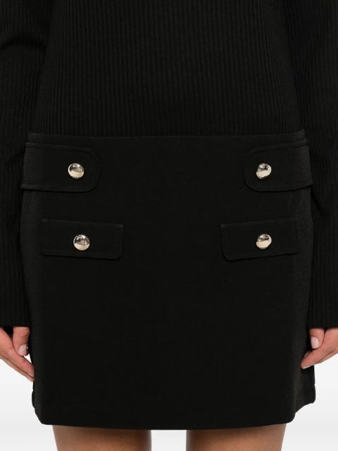 Maje ribbed high-neck dress - Black