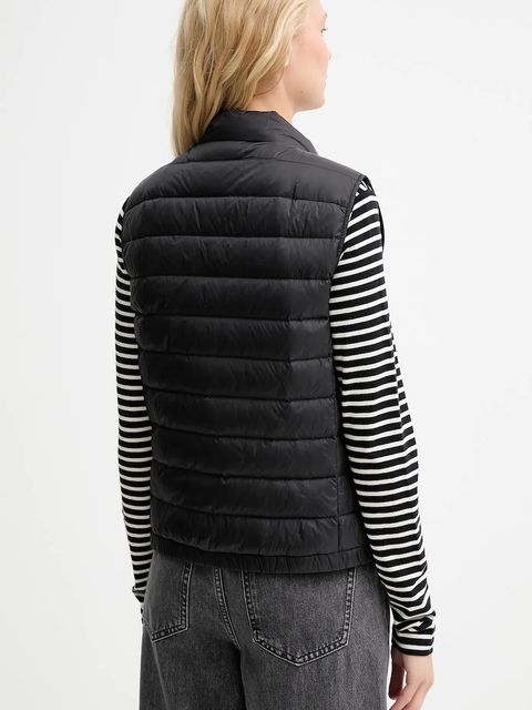 Calvin Klein bezrękawnik puchowy kolor czarny przejściowy LV044C529G