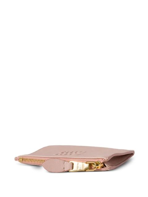 Miu Miu nappa-leather card holder - Pink