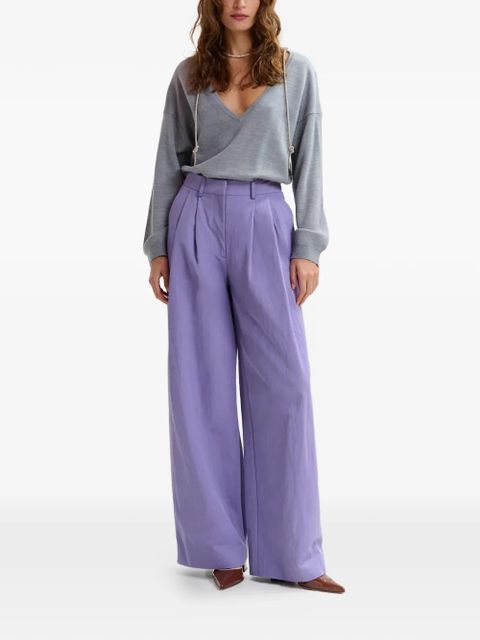 Essentiel Antwerp pleated wide-leg trousers - Purple - zdjęcie produktu nr 2
