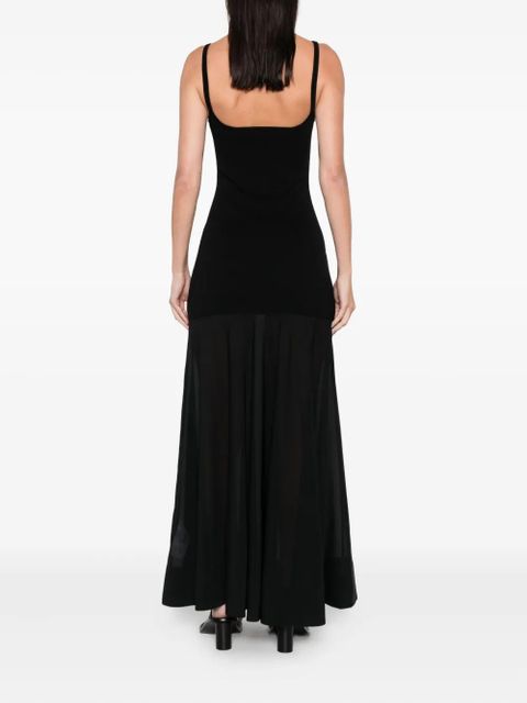 St. Agni sheer circle hem maxi dress - Black