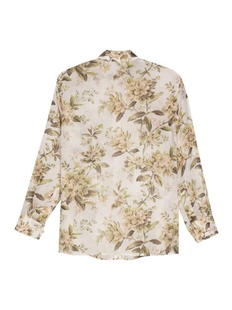 ZIMMERMANN floral-print ramie shirt - Neutrals - zdjęcie produktu nr 2