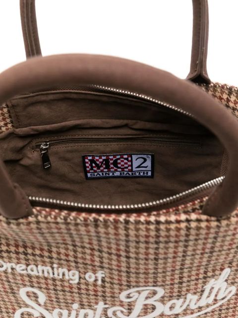MC2 Saint Barth fringed embroidered tote bag - Brown
