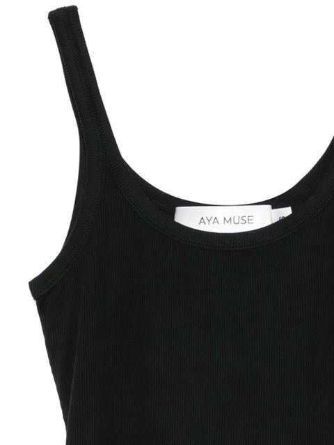 Aya Muse fine-ribbed tank top - Black
