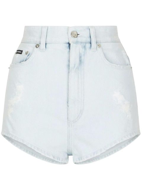 Dolce & Gabbana high-waisted denim shorts - Blue - zdjęcie produktu nr 1
