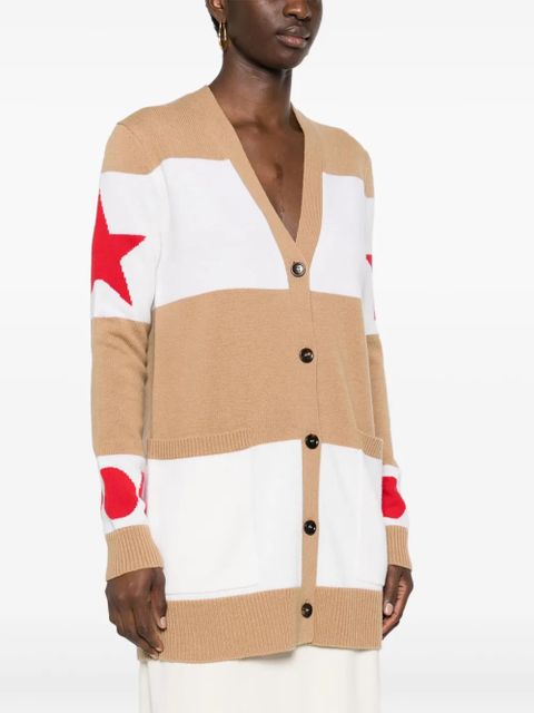 Max Mara Valido 1951-motif striped cardigan - White