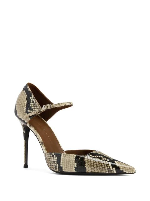 Giuseppe Zanotti Raquel D'Orsay reptile-print heel sandals - Neutrals - zdjęcie produktu nr 2