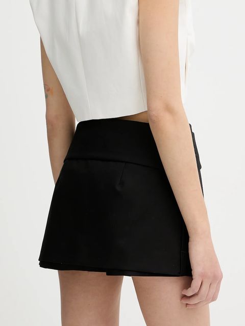 IRO spódnicospodnie bawełniane damska kolor czarny gładkie medium waist WM30MADIM