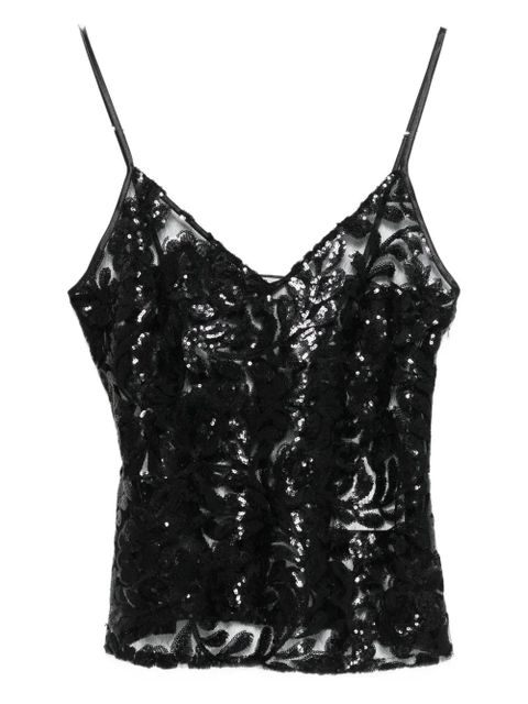 Golden Goose sequin v-neck top - Black - zdjęcie produktu nr 1