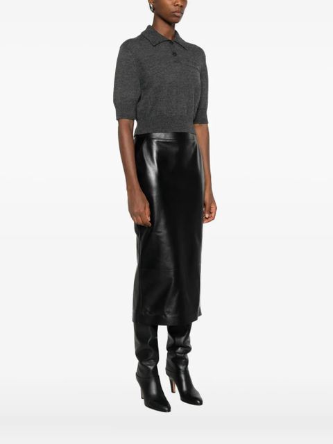 Givenchy short-sleeve logo polo-neck knitwear - Grey