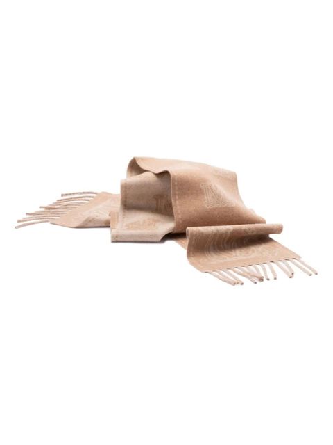 Max Mara jacquard cashmere scarf - Neutrals