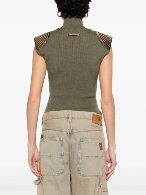 Jean Paul Gaultier ribbed-knit body - Green