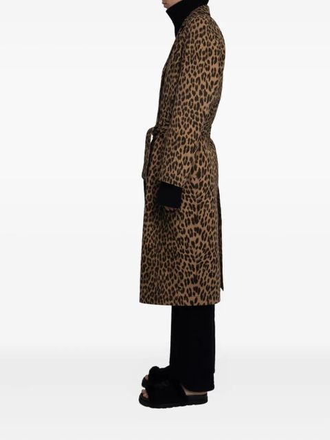 Zadig&Voltaire leopard-print belted coat - Neutrals