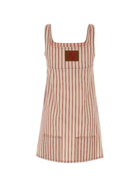 FENDI striped embroidered dress - Neutrals - zdjęcie produktu nr 1
