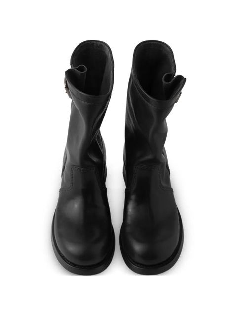 Prada leather mid-calf boots - Black