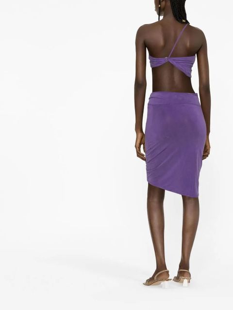 Jacquemus La jupe Espelho ruched miniskirt - Purple