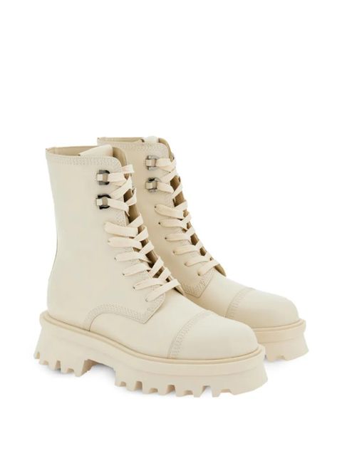 Ferragamo lace-up leather boots - White - zdjęcie produktu nr 2